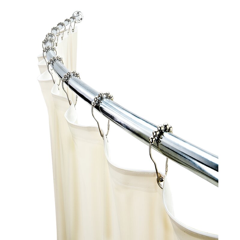Bath Bliss 72" Adjustable Curved Fixed Shower Curtain Rod & Reviews